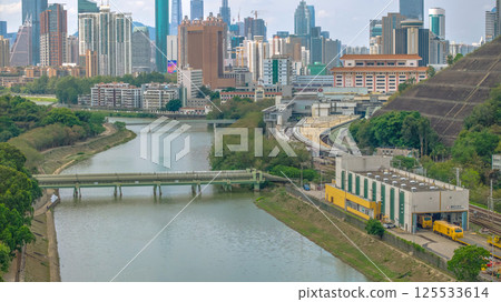 Ng Tung River in motion, hong kong April 20, 2025 Ng Tung River in motion, hong kong April 20, 2025 125533614