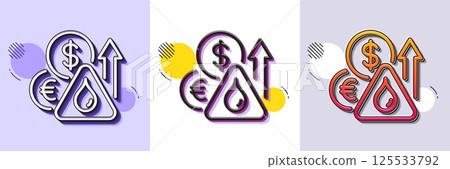 Fuel prices line icon. Halftone dotted pattern. Gradient icon with grain shadow. Petrol price sign. Diesel rate symbol. Line fuel price icon. Various designs. Vector Fuel prices line icon. Halftone dotted pattern. Gradient icon with grain shadow. Petrol price sign. Diesel rate symbol. Line fuel price icon. Various designs. Vector 125533792