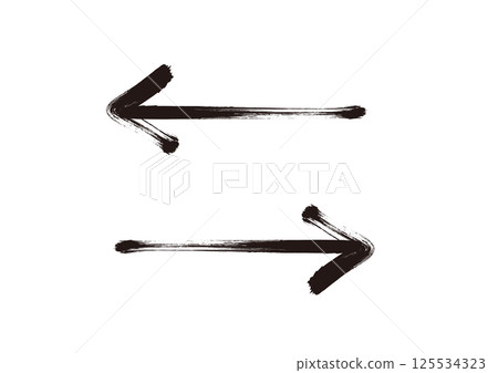 手繪箭頭，看起來像是用畫筆繪製的左右箭頭設置 125534323