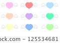 Colorful angel heart icon set 125534681