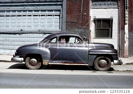 [AI生成] 經典小鎮裡的經典車 9556851 125535128