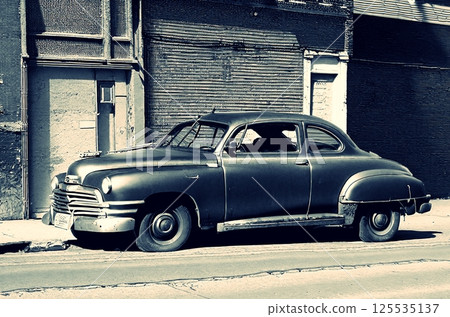 [AI生成] 經典小鎮裡的經典車 9556851 125535137
