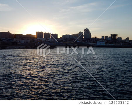 City view from the sea. City view from the sea. 125535542