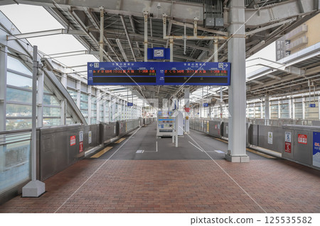 March 24 2025 Modern City Train Station Platform With Steel Structure 125535582