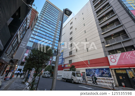 Urban Architecture with High-Rise Buildings Against a Bright Sky, Japan Dec 10 2024 125535598