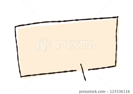 Hand-drawn simple and loose pastel color linear speech bubbles 125536116