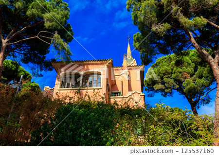 Gaudi House Museum in Park Guell, Barcelona, Spain Gaudi House Museum in Park Guell, Barcelona, Spain 125537160