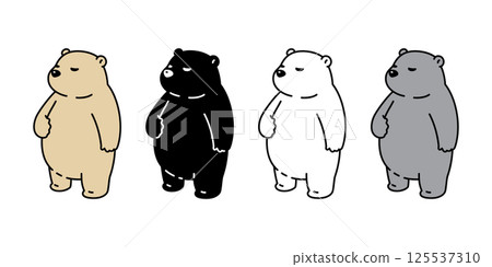 Bear polar icon vector fat teddy pet cartoon character logo symbol illustration clip art isolated Bear polar icon vector fat teddy pet cartoon character logo symbol illustration clip art isolated 125537310