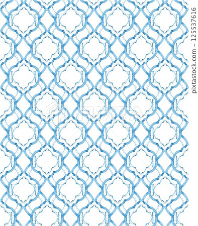 Seamless Diamond Floral Repeat Pattern with Small Ditsy Flowers. Charming Floral Tile Design. Vintage Floral Lattice, Illustration 125537616