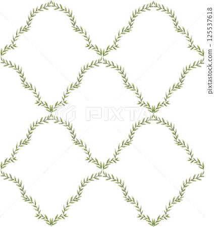 Seamless Diamond Floral Repeat Pattern with Small Ditsy Flowers. Charming Floral Tile Design. Vintage Floral Lattice, Illustration 125537618