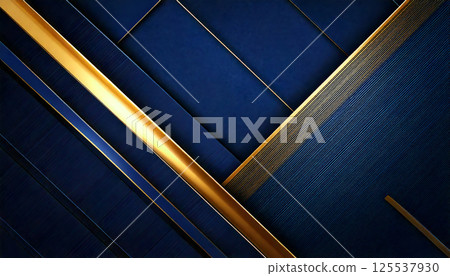 Elegant minimalistic background featuring dark matte navy layers with diagonal shiny gold lines, creating sophisticated and modern aesthetic. This design evokes sense of luxury and style Elegant minimalistic background featuring dark matte navy layers with diagonal shiny gold lines, creating sophisticated and modern aesthetic. This design evokes sense of luxury and style 125537930