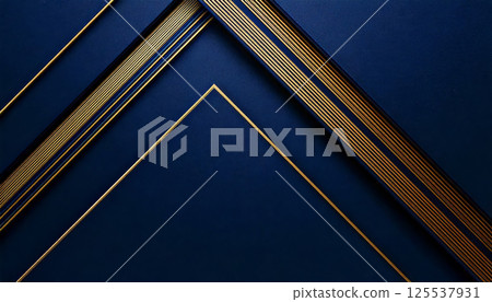 Elegant minimalistic background featuring dark matte navy layers with diagonal shiny gold lines, creating sophisticated and modern aesthetic. This design evokes sense of luxury and style Elegant minimalistic background featuring dark matte navy layers with diagonal shiny gold lines, creating sophisticated and modern aesthetic. This design evokes sense of luxury and style 125537931