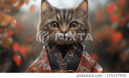 穿和服的貓 125537956