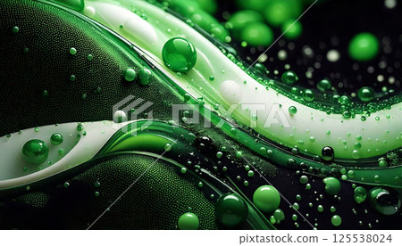 Vibrant green and black abstract background featuring flowing surfaces with bubbles and liquid textures, creating dynamic and energetic visual experience Vibrant green and black abstract background featuring flowing surfaces with bubbles and liquid textures, creating dynamic and energetic visual experience 125538024