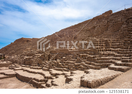 Huaca Pucllana Pyramid in Lima, Peru 125538171