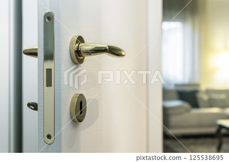 Door knob close-up 125538695