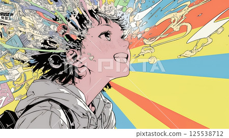 一個積極而絕妙的想法浮現在腦海中的那一刻 一個積極而絕妙的想法浮現在腦海中的那一刻 125538712