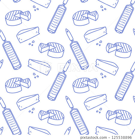 La dolce vita doodles seamless pattern cheese. Blue on white vector illustration of italian style hand drawn posters. Wall art prints decor, for invitations, menus design. La dolce vita doodles seamless pattern cheese. Blue on white vector illustration of italian style hand drawn posters. Wall art prints decor, for invitations, menus design. 125538896