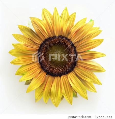 an AI Image Generator, Vibrant Yellow Sunflower Close-Up with Detailed an AI Image Generator, Vibrant Yellow Sunflower Close-Up with Detailed 125539533