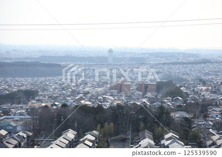 Sendai cityscape from Sendai Daikannon Sendai cityscape from Sendai Daikannon 125539590