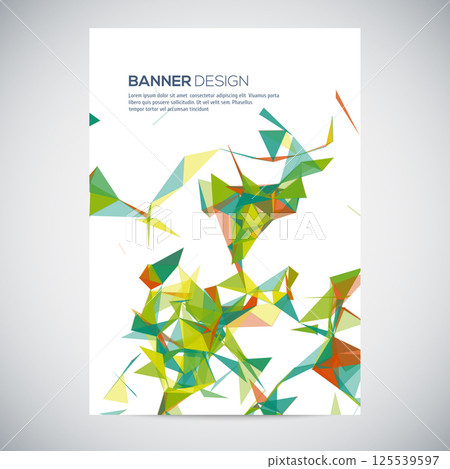 Banners with abstract colorful triangulated geometric background Banners with abstract colorful triangulated geometric background 125539597