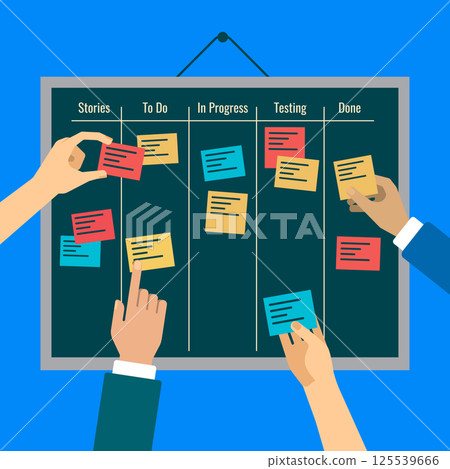 Agility is reached by effective task management with the help of the board Agility is reached by effective task management with the help of the board 125539666