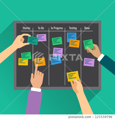 Agility is reached by effective task management with the help of the board Agility is reached by effective task management with the help of the board 125539796