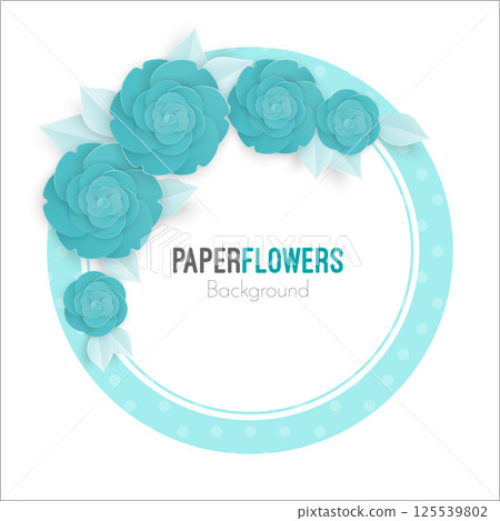 Flowers background with three dimensional blue rose Flowers background with three dimensional blue rose 125539802