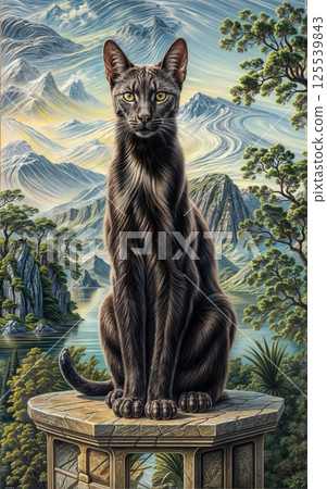 British cat of the Oriental breed British cat of the Oriental breed 125539843