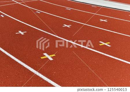 Treadmill at the sports stadium. Sports Stadium Treadmill at the sports stadium. Sports Stadium 125540013