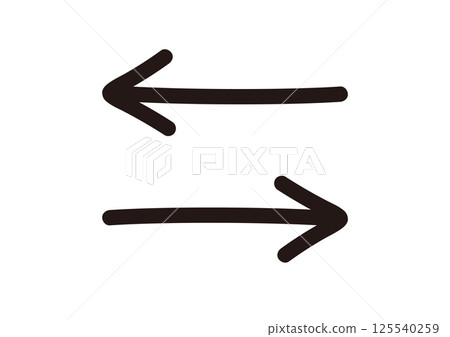 Arrows that look like they were hand-drawn with a thick pen 125540259