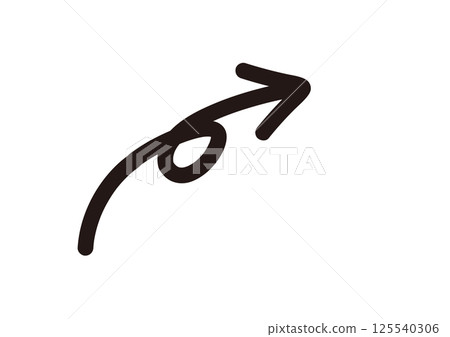 看起來像是用粗筆手繪的箭頭 看起來像是用粗筆手繪的箭頭 125540306