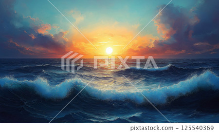 The sun and sea 125540369