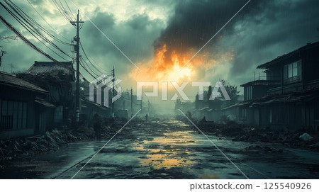 destroyed city 125540926