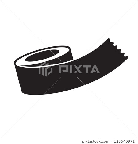 Adhesive tape flat icon. 125540971
