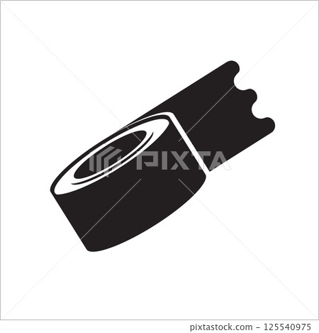 Adhesive tape flat icon. 125540975