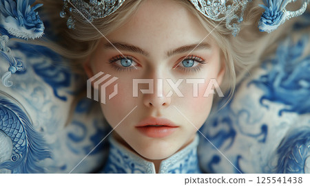 身穿龍鎧甲的女人 125541438