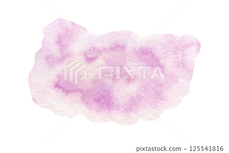 Light hand painting lilac pink textured artistic watercolor cloud shape. Abstract artistic watercolour wisteria color stain for decoration, painted design, elegant shadow Light hand painting lilac pink textured artistic watercolor cloud shape. Abstract artistic watercolour wisteria color stain for decoration, painted design, elegant shadow 125541816