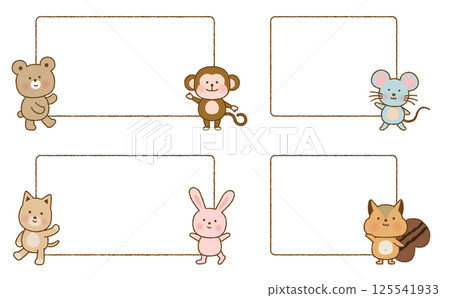 手繪可愛動物語音泡泡套裝 125541933