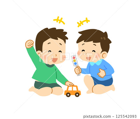 孩子們一起玩耍 孩子們一起玩耍 125542093