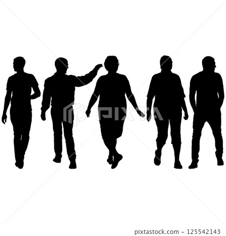 Man and woman isolated silhouette couple standing silhouette Man and woman isolated silhouette couple standing silhouette 125542143