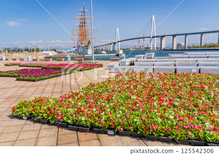 (Toyama Prefecture) Kaiomaru Park: Preparing the flower beds (Toyama Prefecture) Kaiomaru Park: Preparing the flower beds 125542306