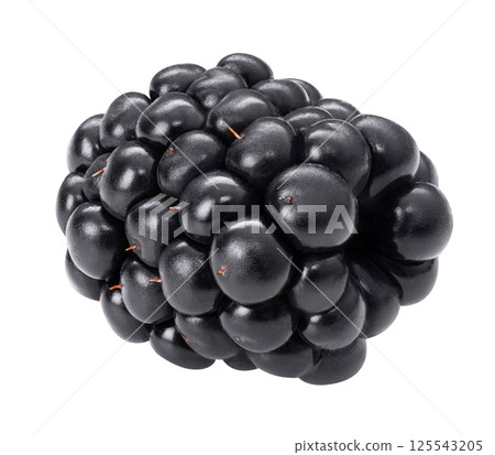 Blackberry macro isolate studio shot. Black berry isolated on white background. Dewberry closeup for packaging design. Whole single mulberry close up. Healthy organic food brambleberry Blackberry macro isolate studio shot. Black berry isolated on white background. Dewberry closeup for packaging design. Whole single mulberry close up. Healthy organic food brambleberry 125543205