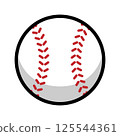 Baseball ball icon illustration (vector, cut out) Baseball ball icon illustration (vector, cut out) 125544361