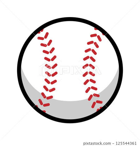 棒球球圖示插圖（向量，剪切） 125544361