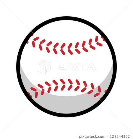 棒球球圖示插圖(向量,剪切) 棒球球圖示插圖(向量,剪切) 125544362