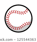 Baseball ball icon illustration (vector, cut out) Baseball ball icon illustration (vector, cut out) 125544363