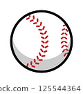 Baseball ball icon illustration (vector, cut out) Baseball ball icon illustration (vector, cut out) 125544364