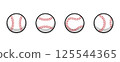 Baseball ball icon illustration set (vector, cutout) Baseball ball icon illustration set (vector, cutout) 125544365