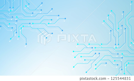 Circuit board digital abstract background. Motherboard technology texture design. AI semiconductor and computer processor on tech bg. Vector illustration 125544831